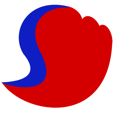 赤と青の翼のロゴマーク